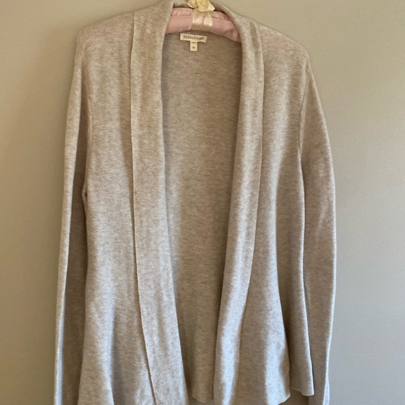 Eileen Fisher Neutral Cotton Cardigan - Picture 1 of 8